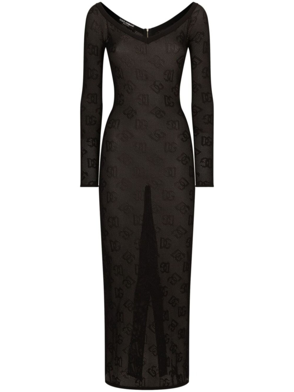 

Dolce & Gabbana платье макси с жаккардовым логотипом, черный