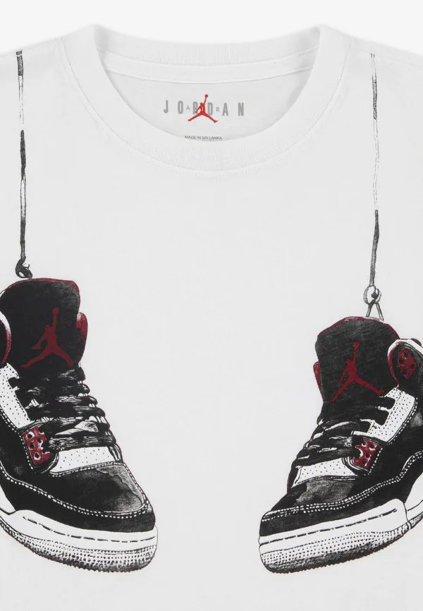 Футболка унисекс с принтом «шнурки для обуви» Jordan, White — фото 4