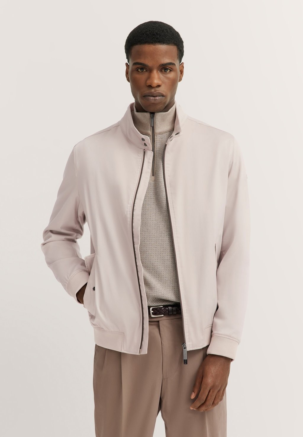 

Куртка-бомбер BLOUSON MIT STEHKRAGEN DETAILS bugatti, бежевый