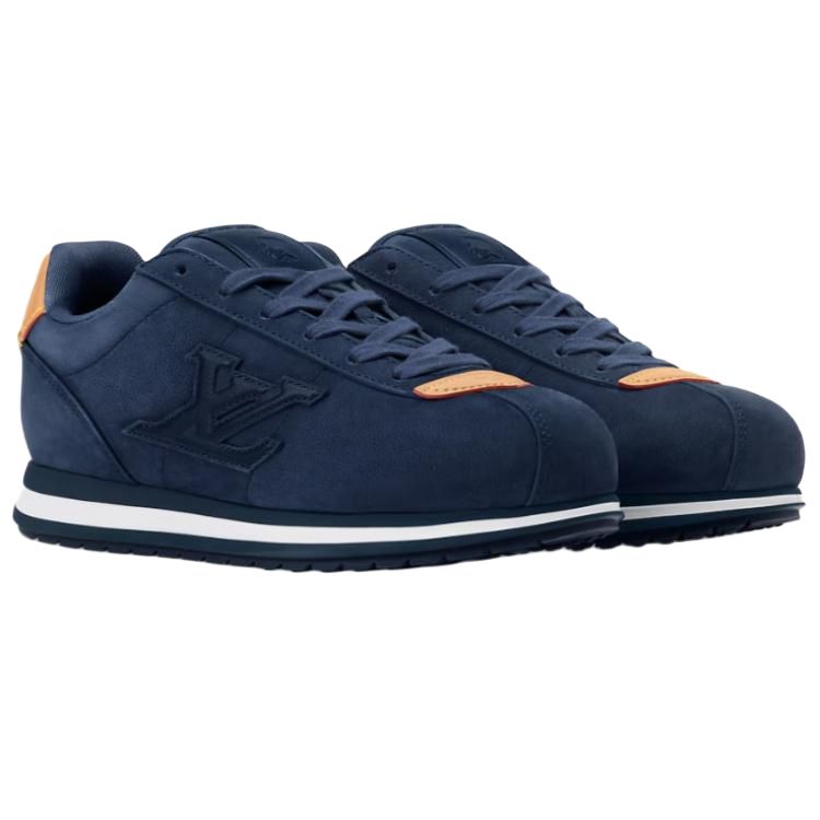 LOUIS VUITTON Nigo Collaboration Buttersoft FW25 низкие повседневные кроссовки мужские marine blue — фото 4