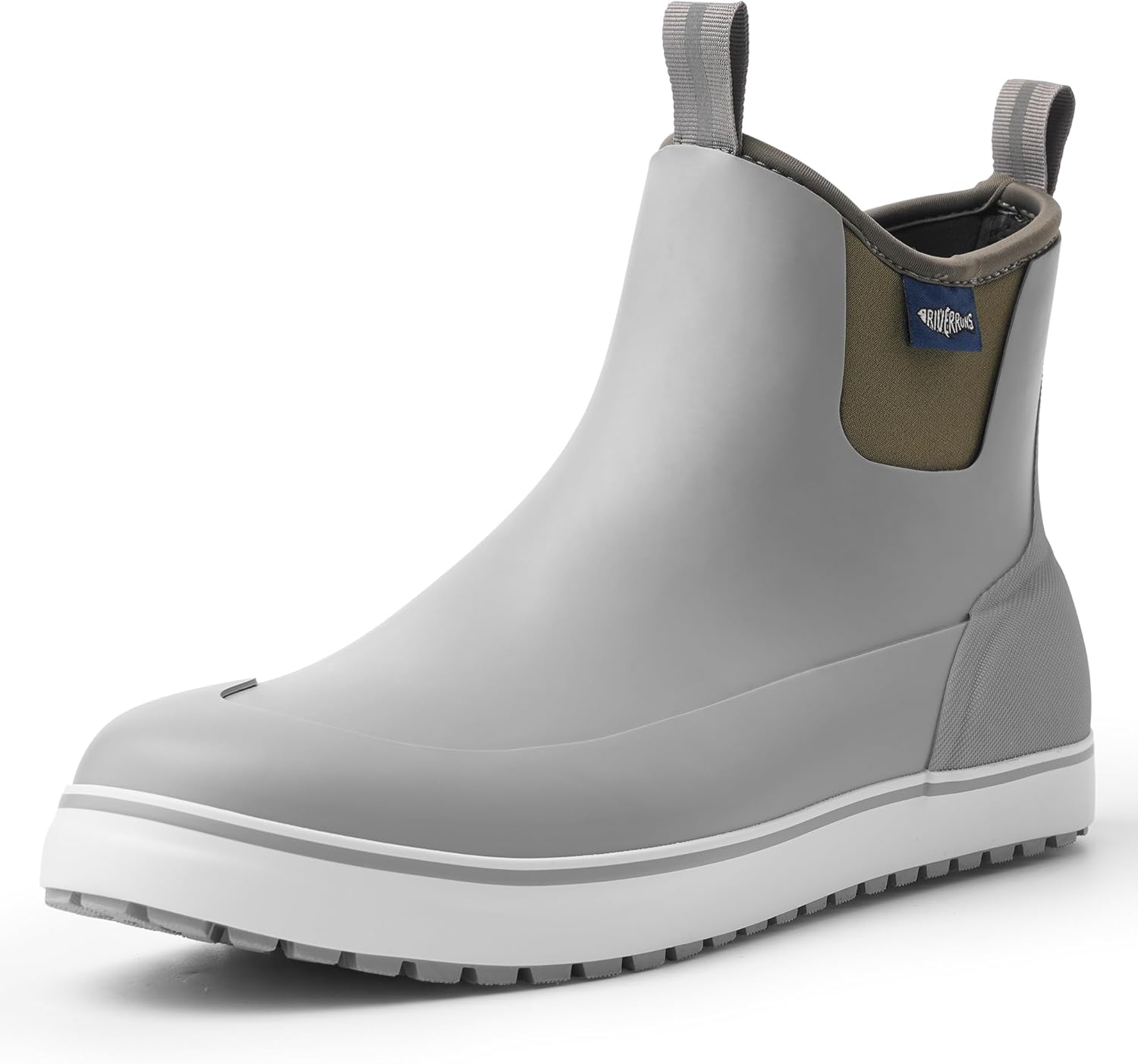 

Мужские резиновые сапоги Riverruns, 15 см, противоскользящие, водонепроницаемые, для рыбалки и работы в саду, серый