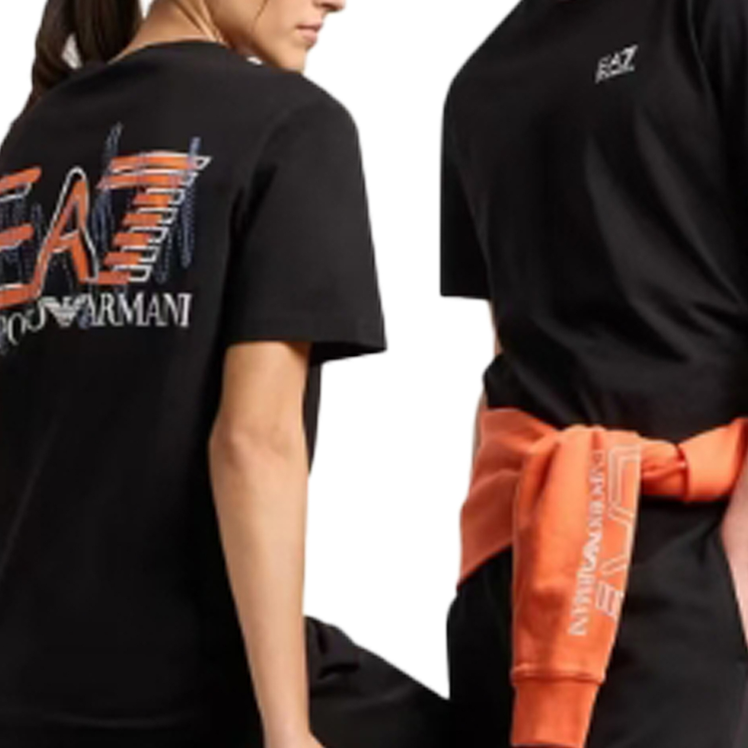 Футболка унисекс черная EA7 EMPORIO ARMANI — фото 3