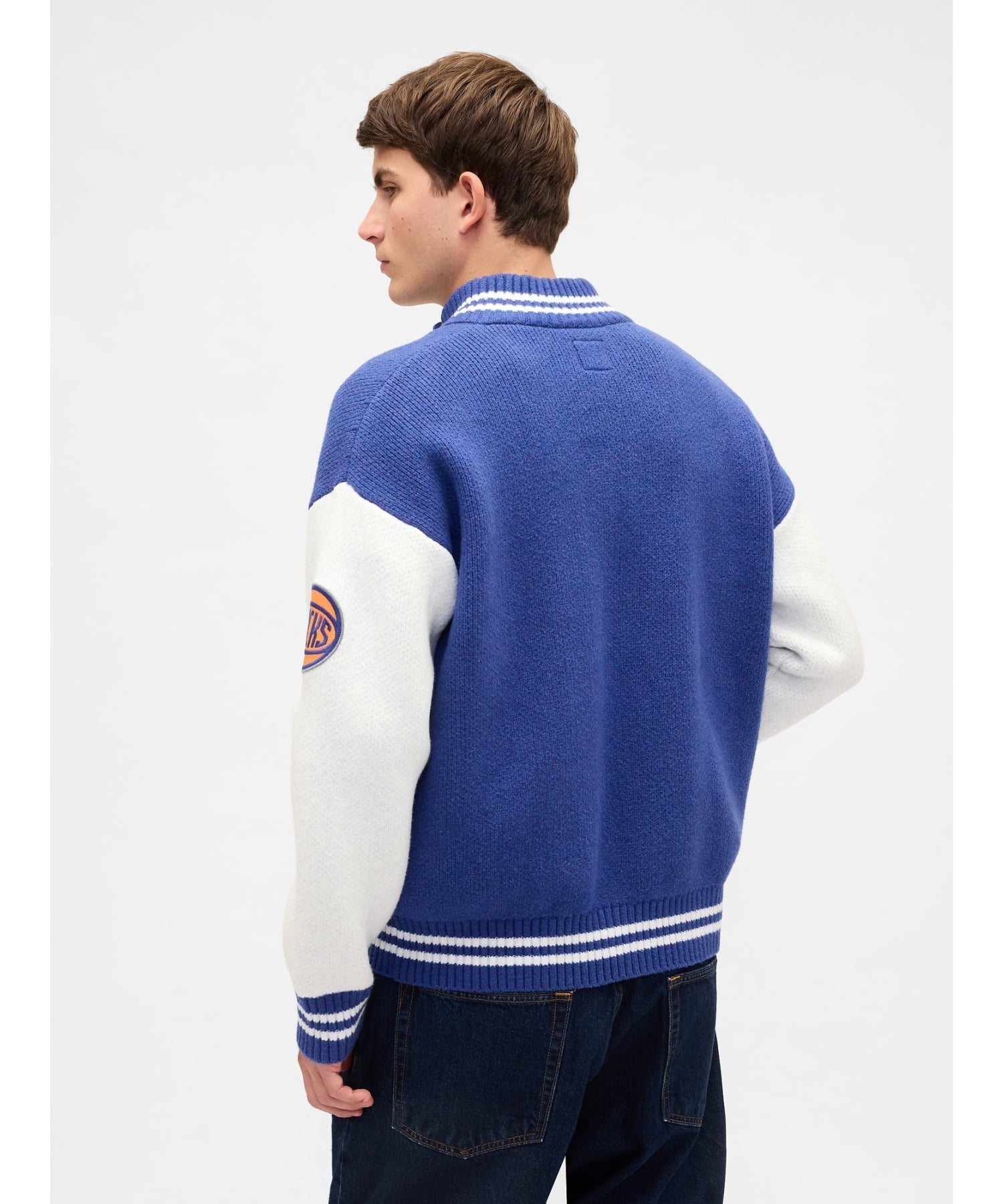 Свитер на молнии с логотипом New York Kicks от CashSoft Cashmere Touch (U) GAP, NEW_YORK_KNICKS — фото 2