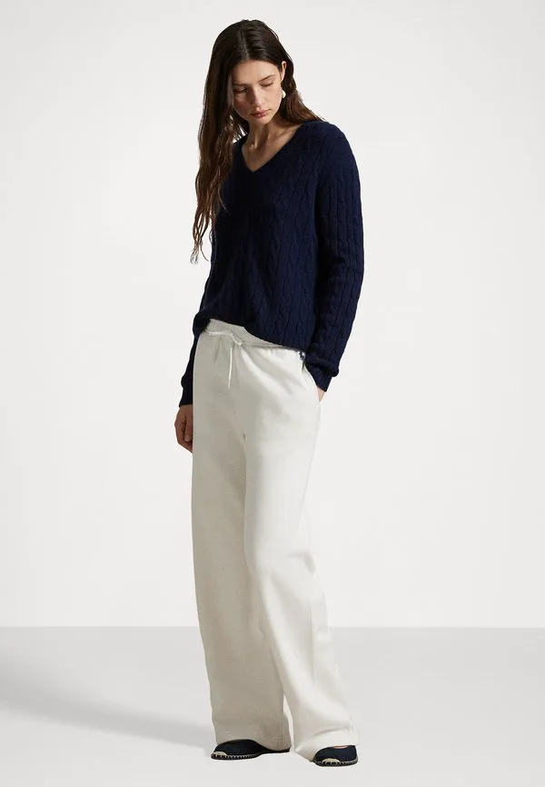 Спортивные штаны с широкими штанинами на шнуровке Polo Ralph Lauren, White — фото 2