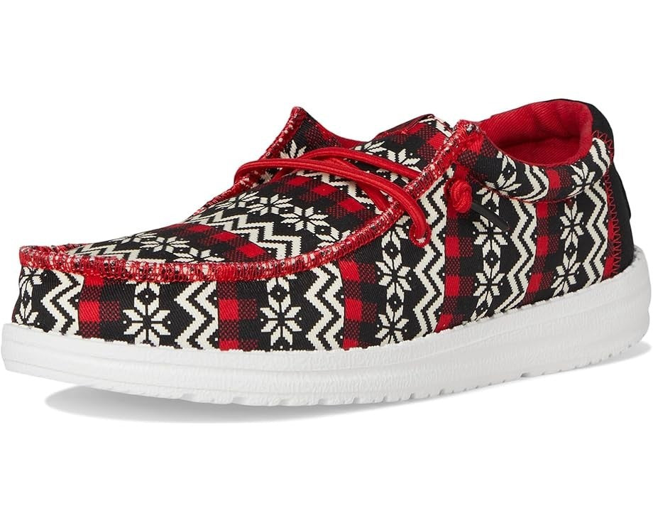 Детский свитер "Hey Dude Wally Ugly" 42709-063, черные с красными вставками в стиле Fair Isle, ZAP329 — фото 2