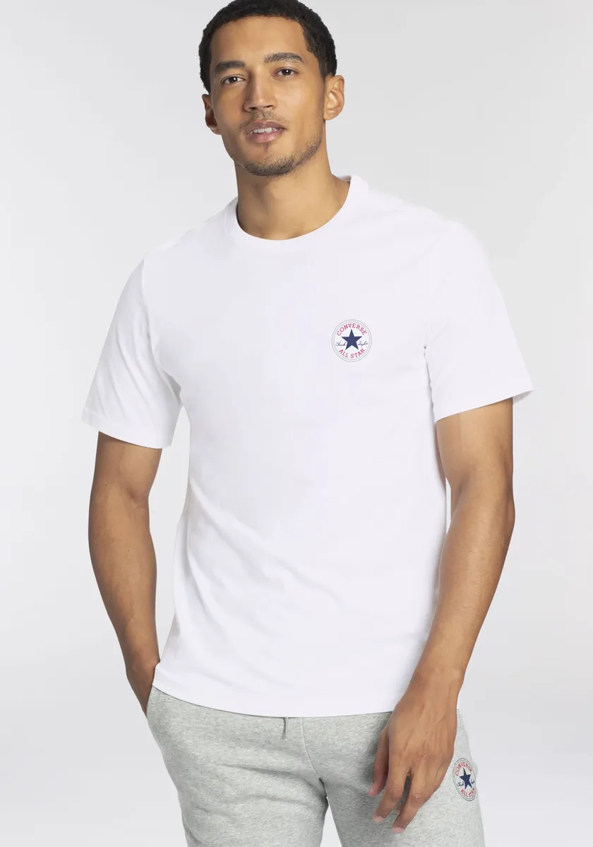 

Футболка Converse "CONVERSE GO-TO MINI PATCH T-SHIRT" с логотипом, белый