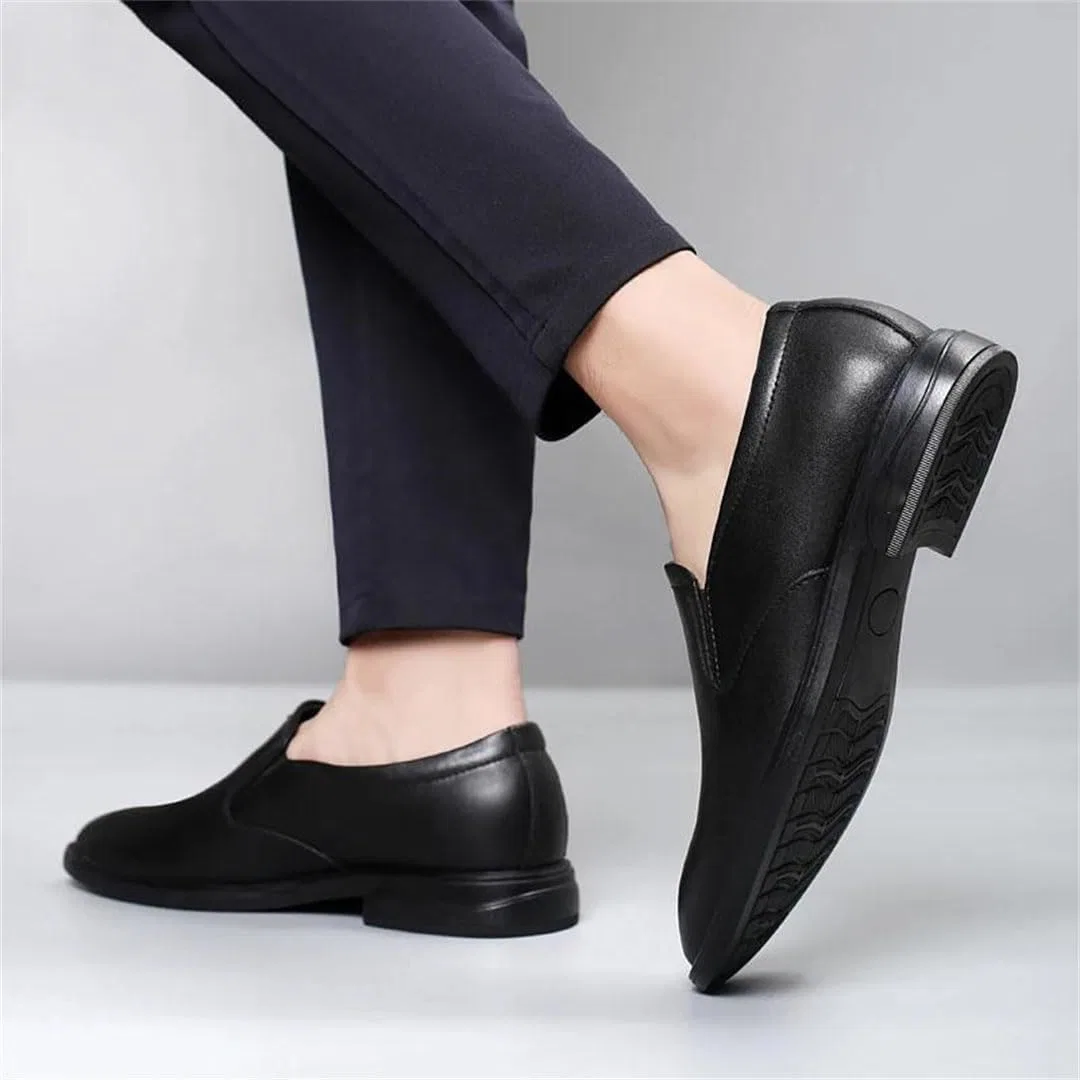 Мокасины кожаные Loafers Slip-On Driving Shoes, белый — фото 2