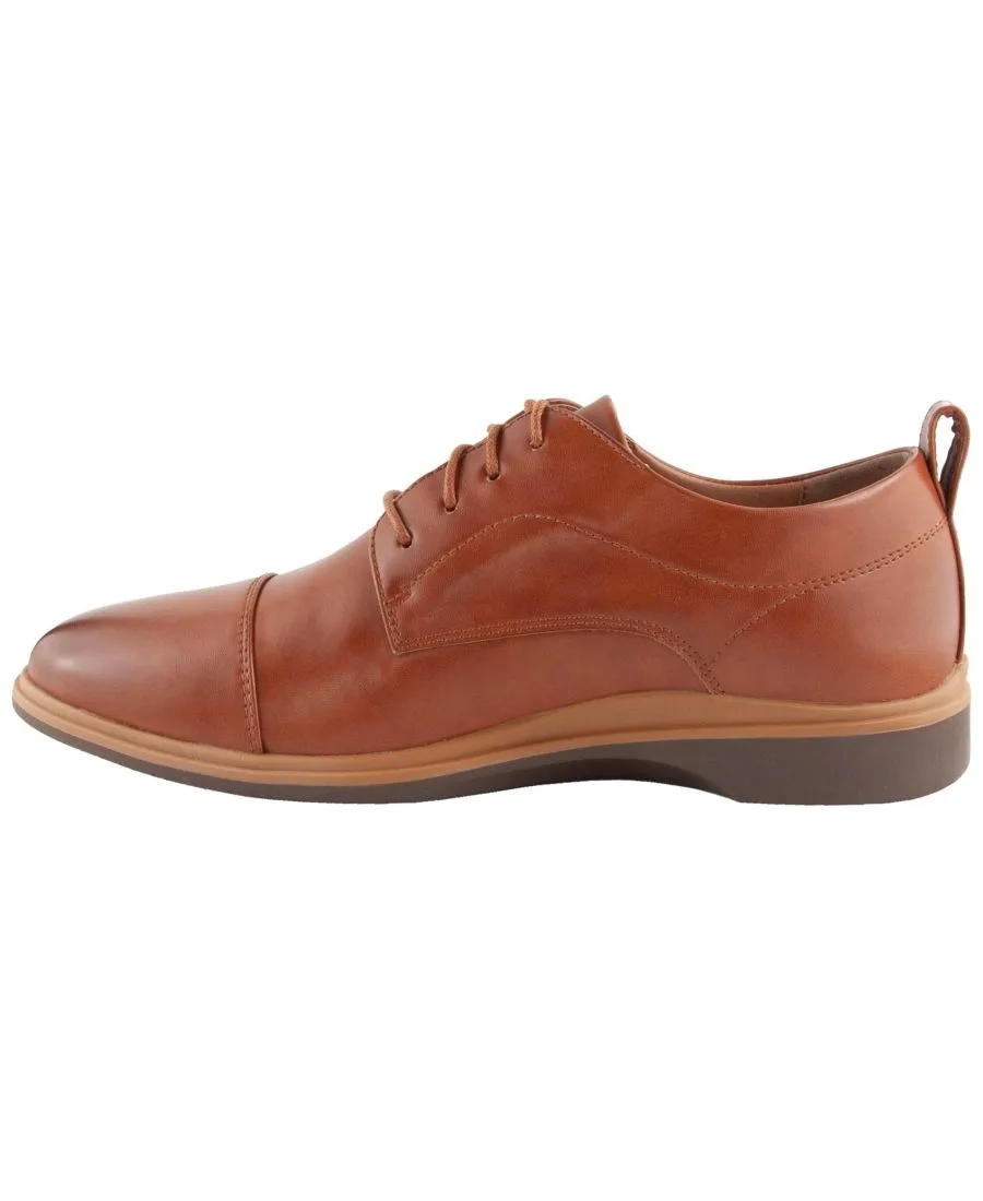Мужские классические оксфорды Sienna Comfort с закругленным носком DEER STAGS, Cognac — фото 3