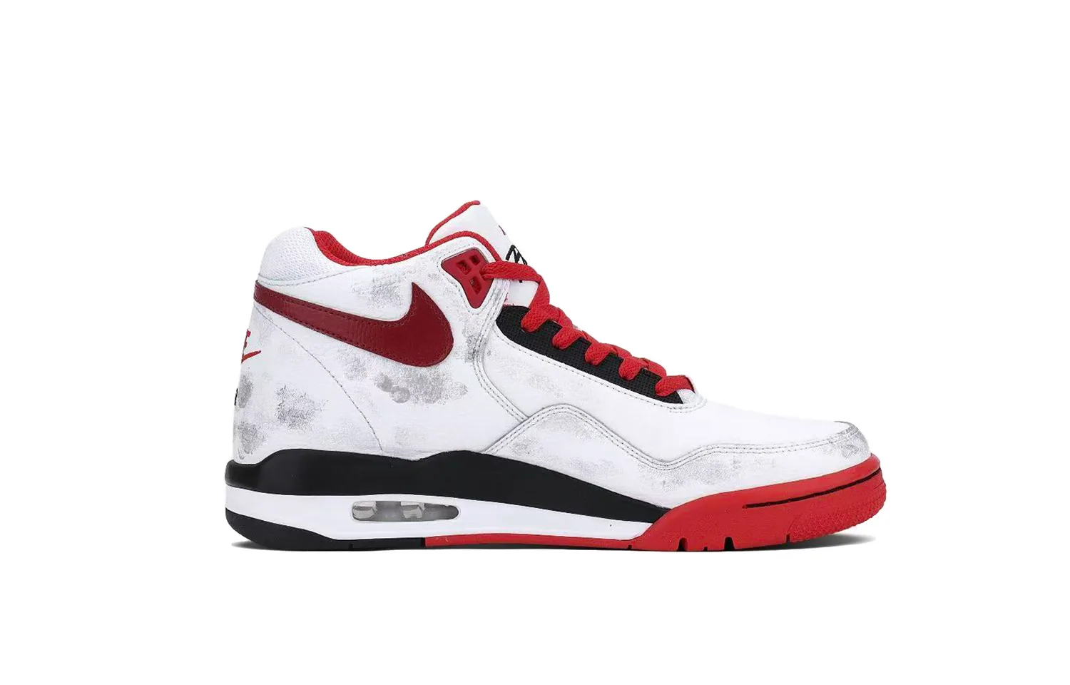 Nike Кроссовки Flight Legacy Vintage мужские мид-топ белые красные черные — фото 3