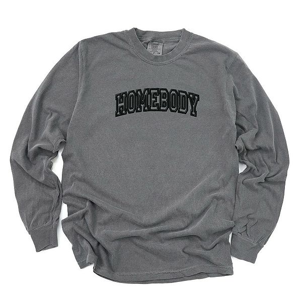 

Вышитая домашняя футболка с длинным рукавом Simply Sage Market, Pepper