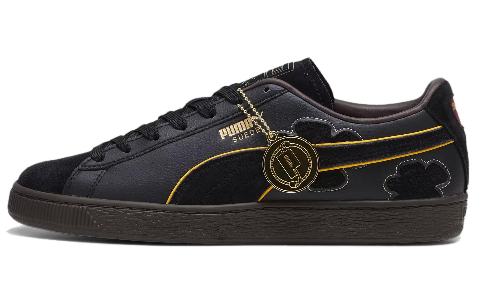 

Мужские замшевые кроссовки для скейтбординга Puma, Black/Gold