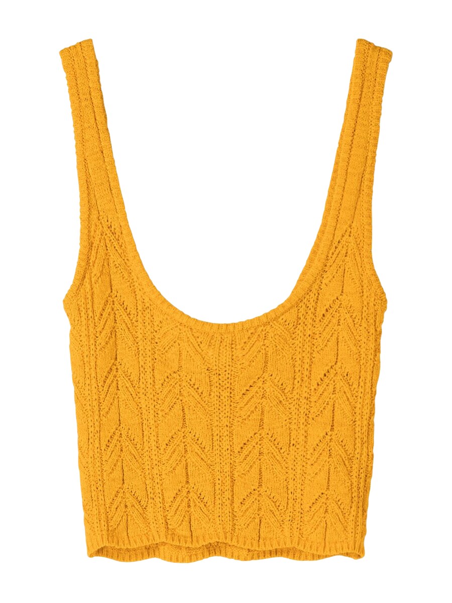

Вязаный топ Bershka, цвет Mustard