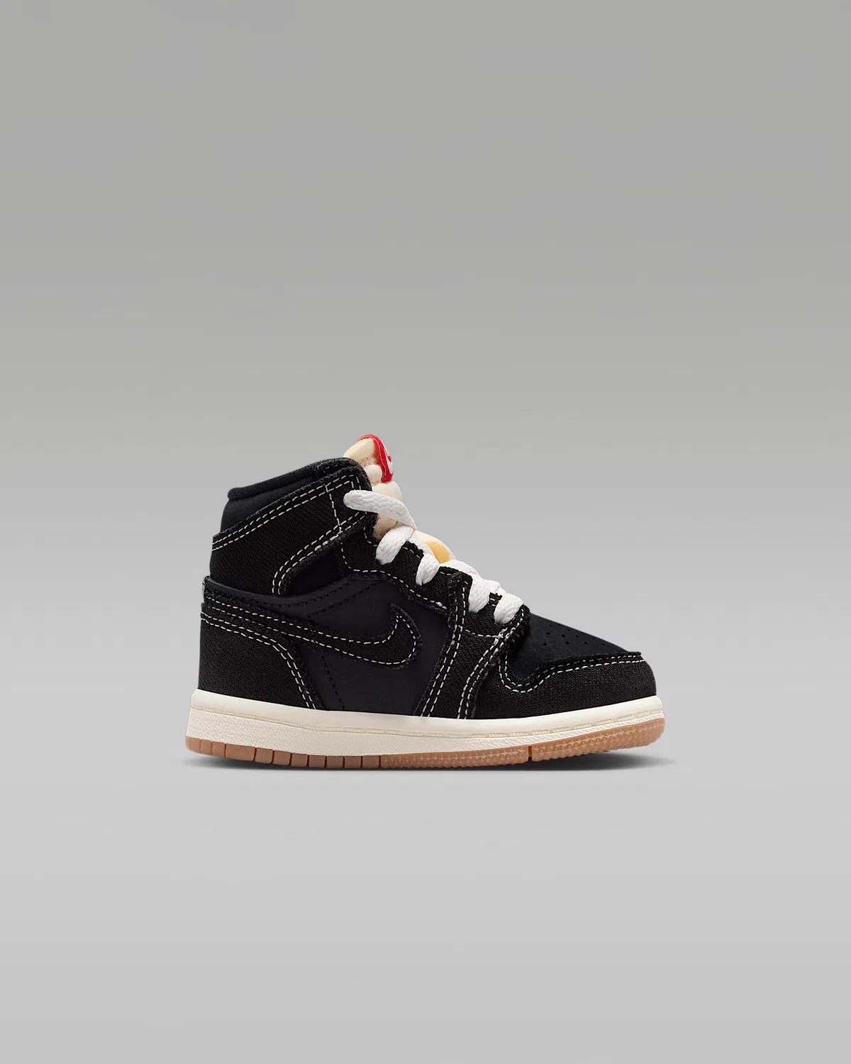 Кроссовки Jordan 1 Retro High OG для малышей, Black/Gum Medium Brown/Sail — фото 3
