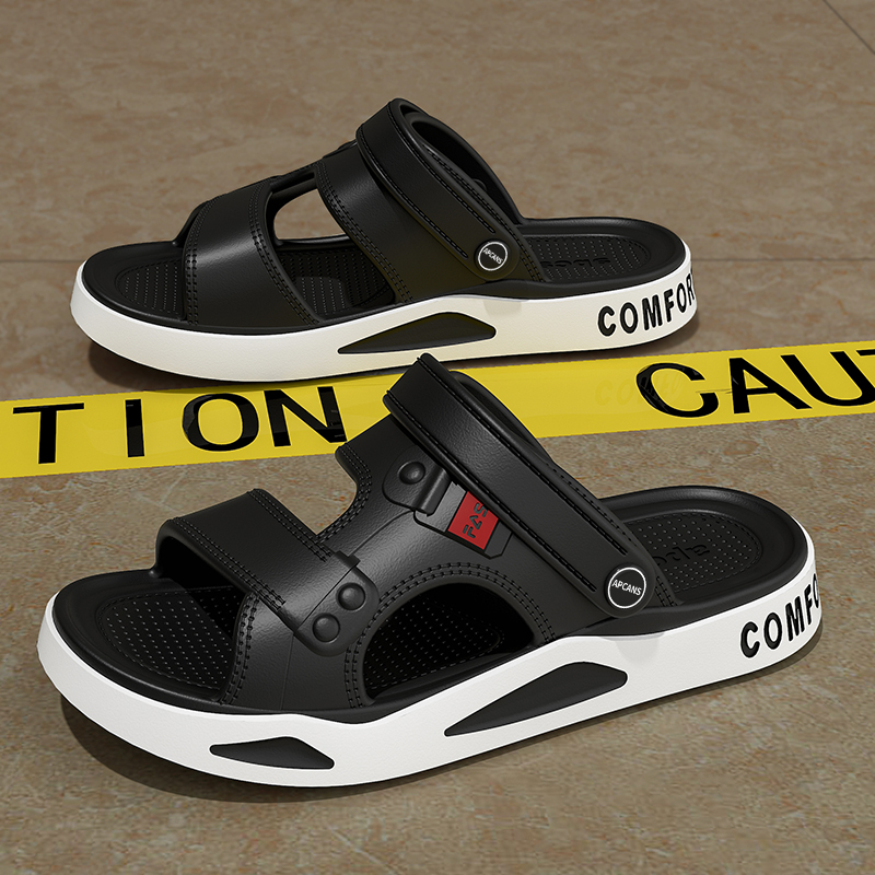 Подростковые EVA домашние тапочки Slip Resistant, Abrasion Resistant, легкие с амортизацией Kung Fu partners, хаки — фото 3