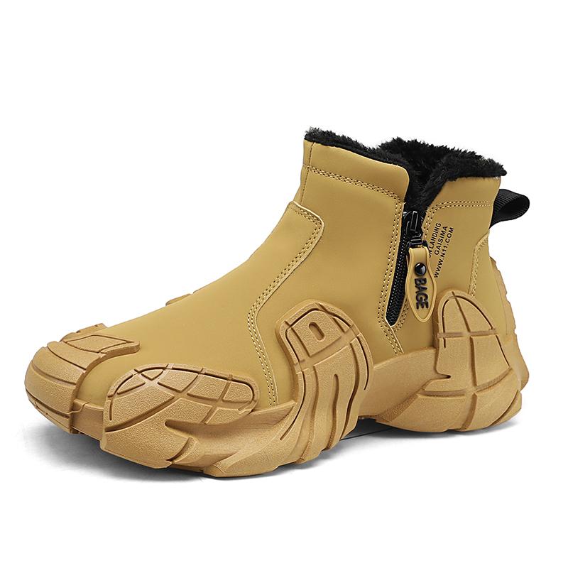 

GAISIMA Желтые утепленные короткие ботинки Martin для мужчин, цвет Yellow Fleece-Lined