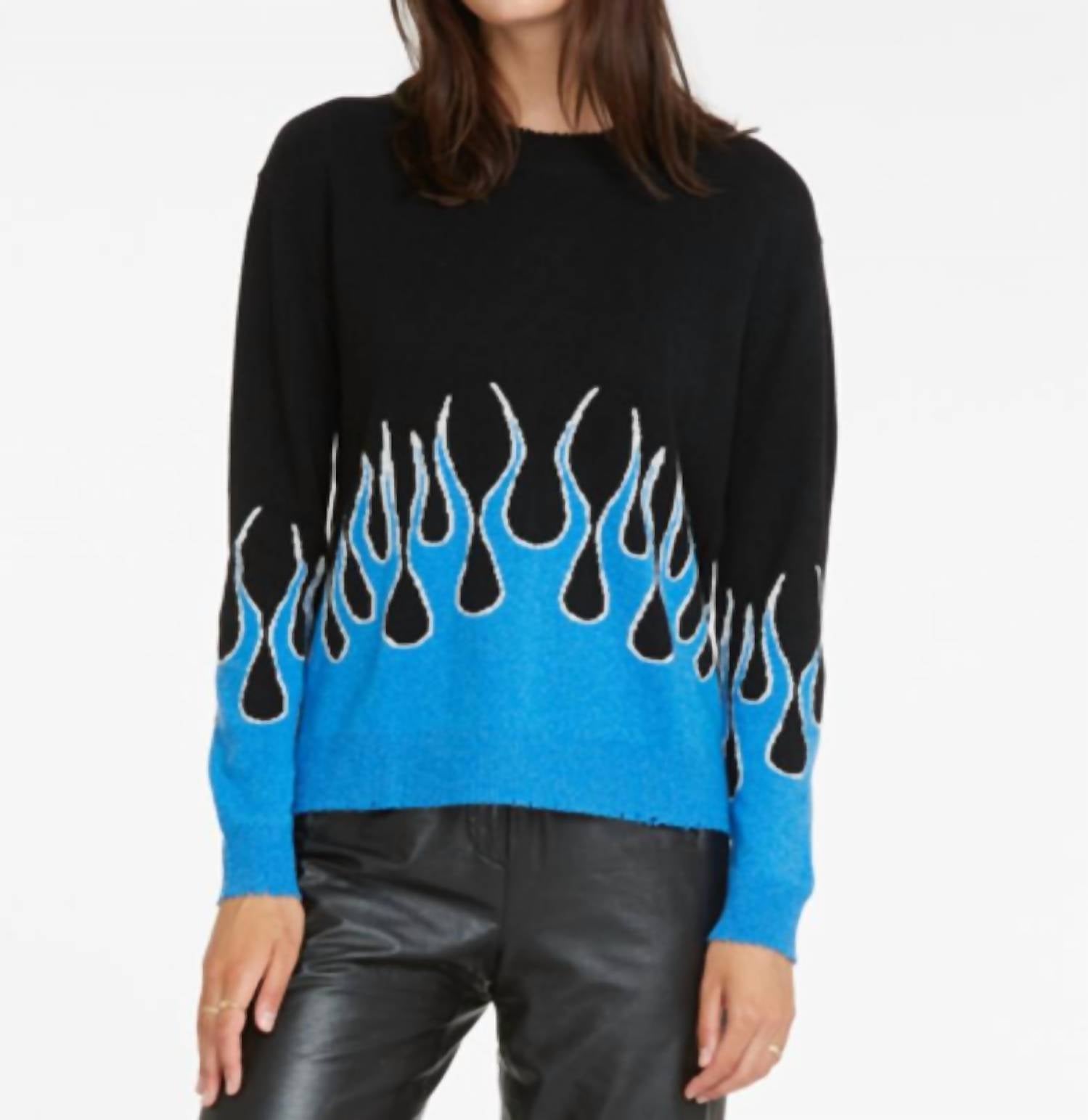 

Топ Distressed Flame Crew в морском/черном цвете Autumn Cashmere