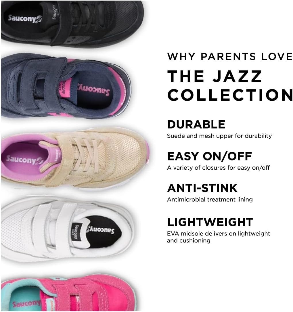 Детские кроссовки Saucony Baby Jazz на липучках, красный/синий — фото 4