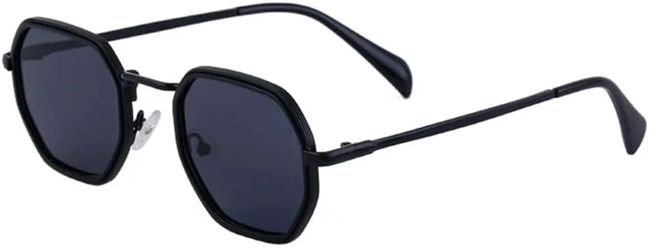 

Солнцезащитные очки Polygon для женщин и мужчин, роскошные, с зеркальным покрытием, защитой от УФ-излучения UV400, металлическая оправа TVTBBVV, Black Gray