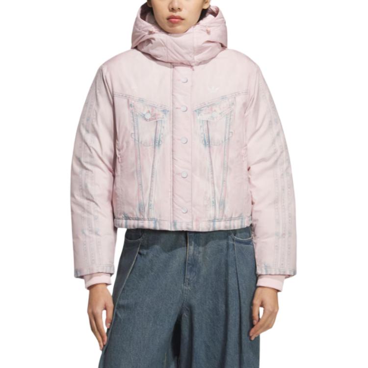 Куртка FW25 FK DENIM CROP Down женская Adidas Originals, светло-розовый — фото 3