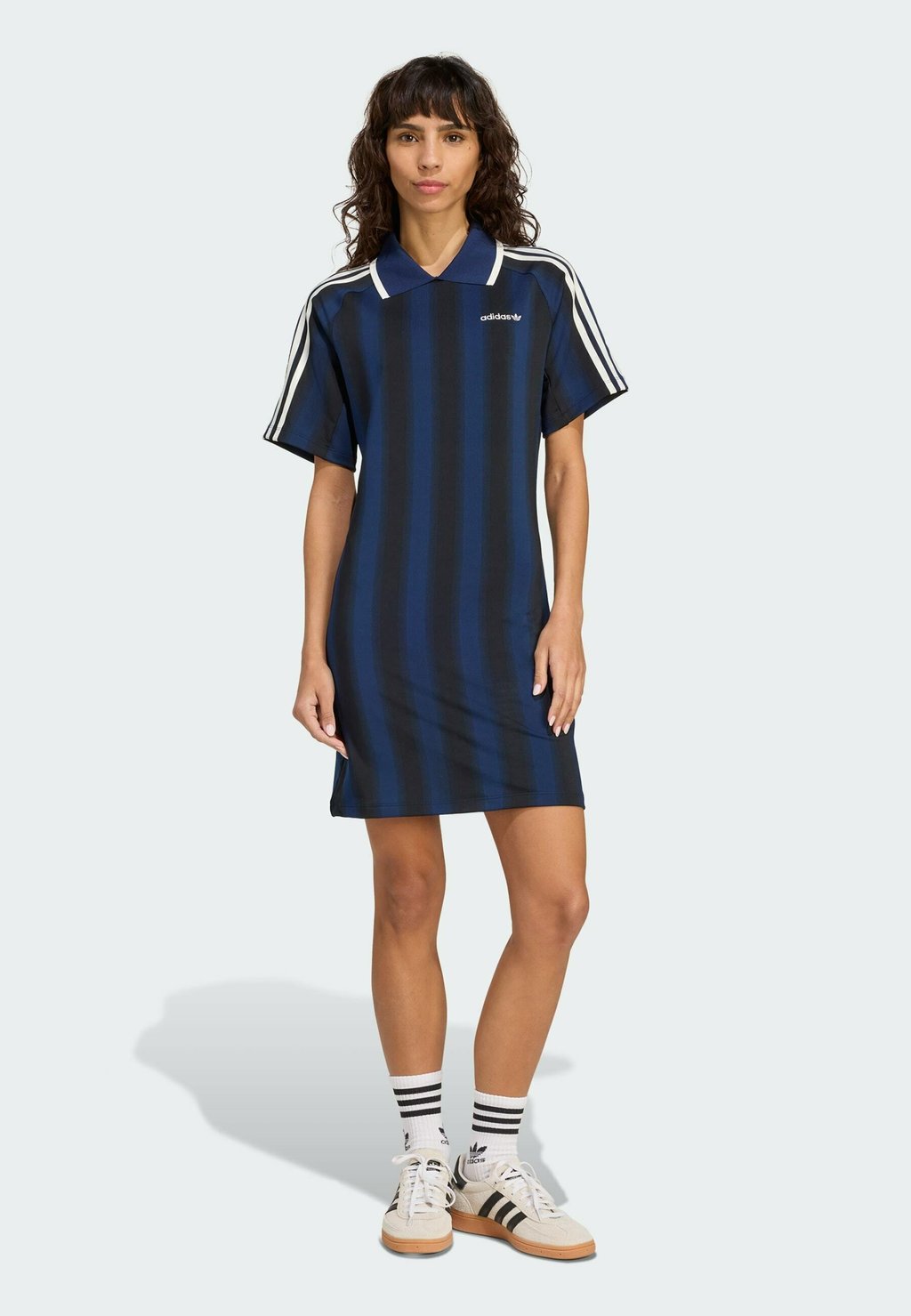

Платье из джерси FOOTIE Adidas Originals, темно-синий