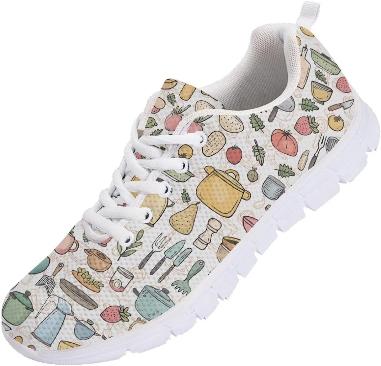 

Мужские кроссовки Funnydude Funny Print для бега, осенние, с удобной шнуровкой, дышащие сетчатые кроссовки, Cartoon Kitchenware