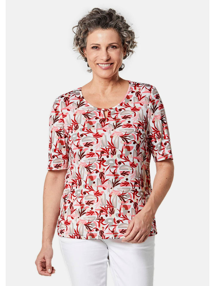 

GOLDNER Укороченный размер: Футболка с принтом в виде георгин / лососевого цвета / с узором, Розовый, GOLDNER Укороченный размер: Футболка с принтом в виде георгин / лососевого цвета / с узором