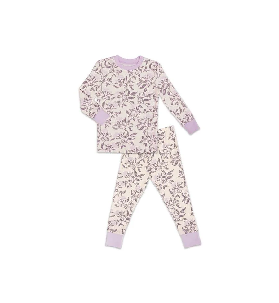 Детская пижама Emerson с длинными рукавами, облегающая, из двух частей Everly Grey, Poppy
