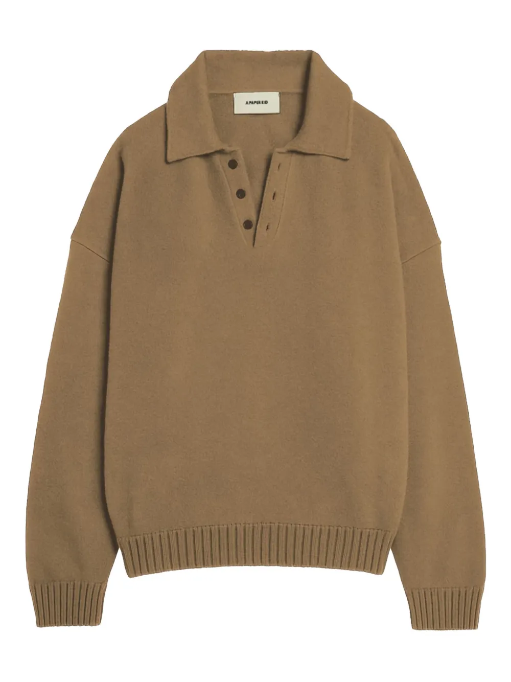 

Поло на пуговицах с воротником A Paper Kid, коричневый