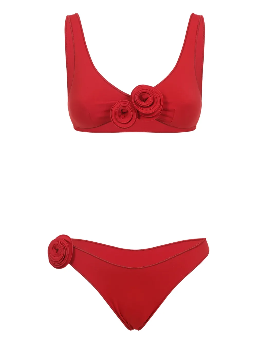 

Бикини с розовым декором La Reveche, красный