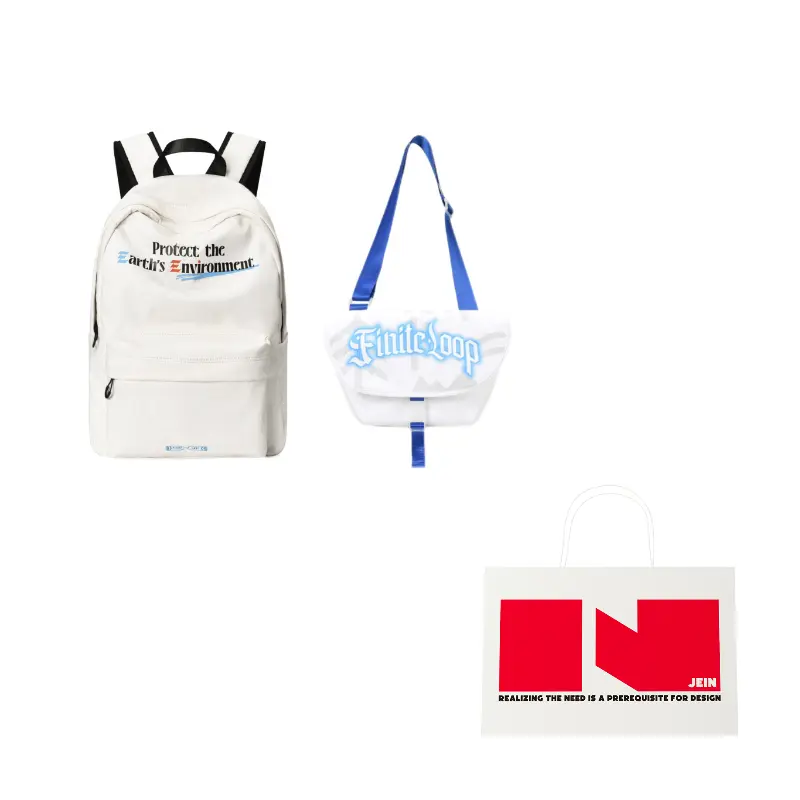 

FINITE LOOP Рюкзак из переработанных материалов FINITE LOOP унисекс белый, White+Crossbody Bag 1