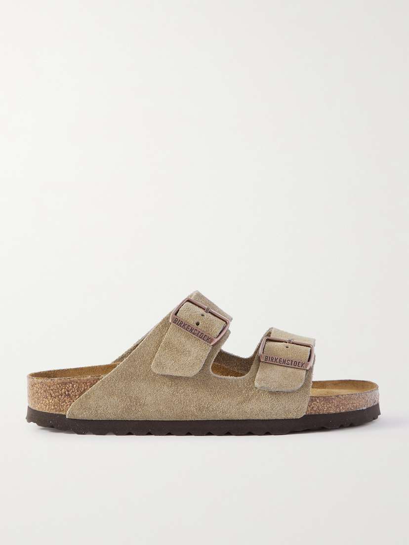 Замшевые сандалии Arizona Birkenstock, бежевый