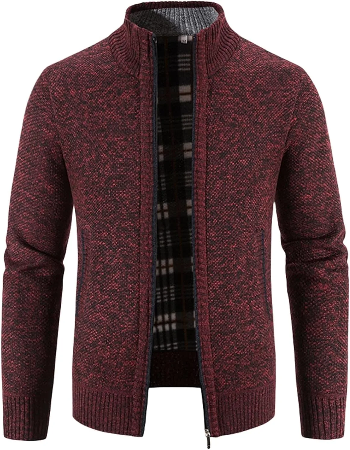 

Мужской кардиган-свитер на молнии с длинным рукавом и карманами Tazeap