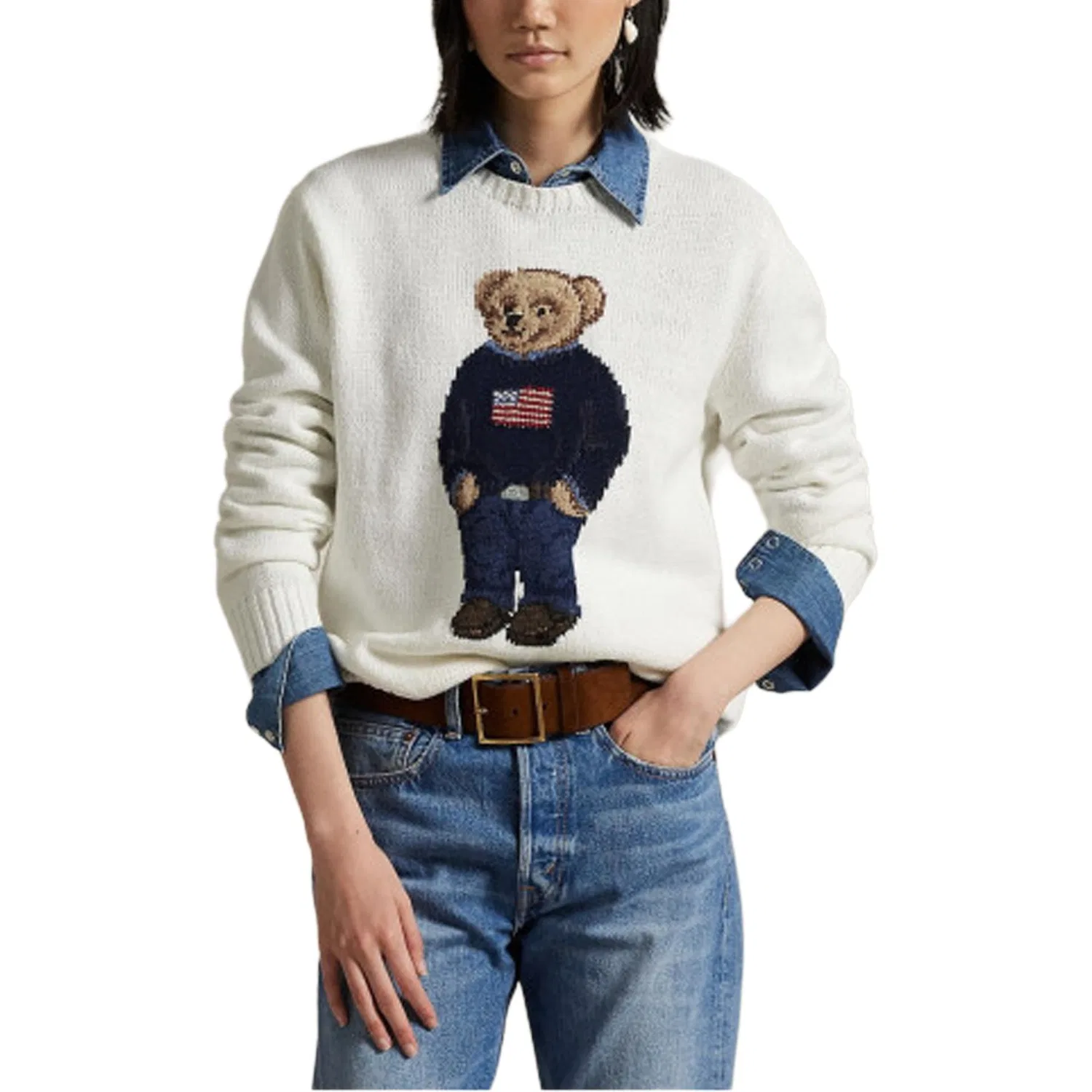 Джемпер вязаный Polo Bear Polo Ralph Lauren, White — фото 2