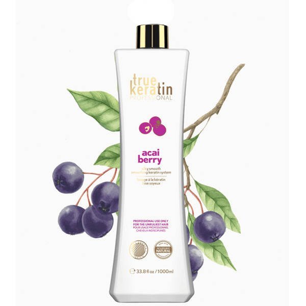 

True Keratin Professional Acai Berry, разглаживающее средство для вьющихся волос 1000 мл Inna marka