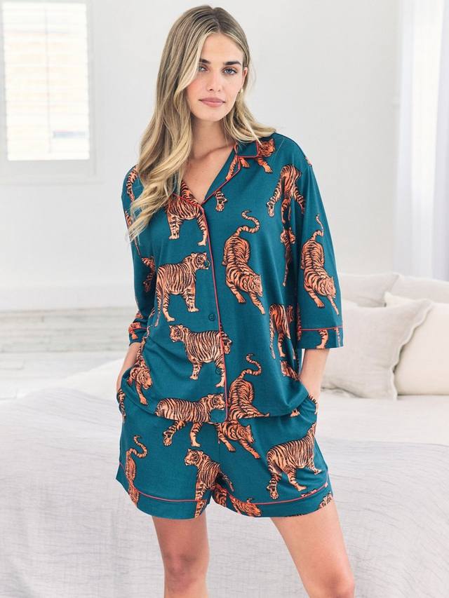 

Пижамный комплект Tigers Shorty Chelsea Peers, Teal