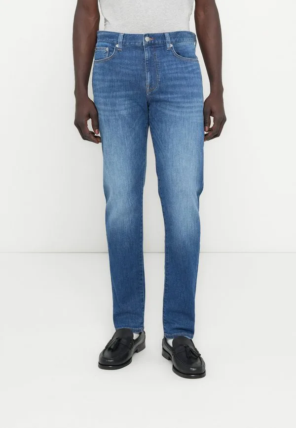Джинсы bleecker выцветшие, узкие, прямые. Tommy Hilfiger, Blue