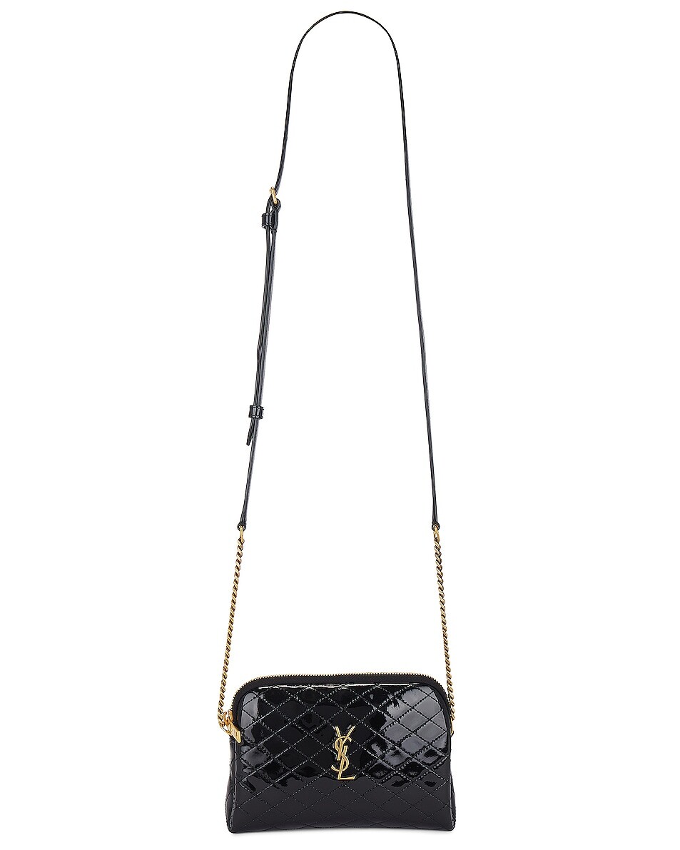 

Сумка Saint Laurent Gaby Zipped Pouch With Chain, нуар