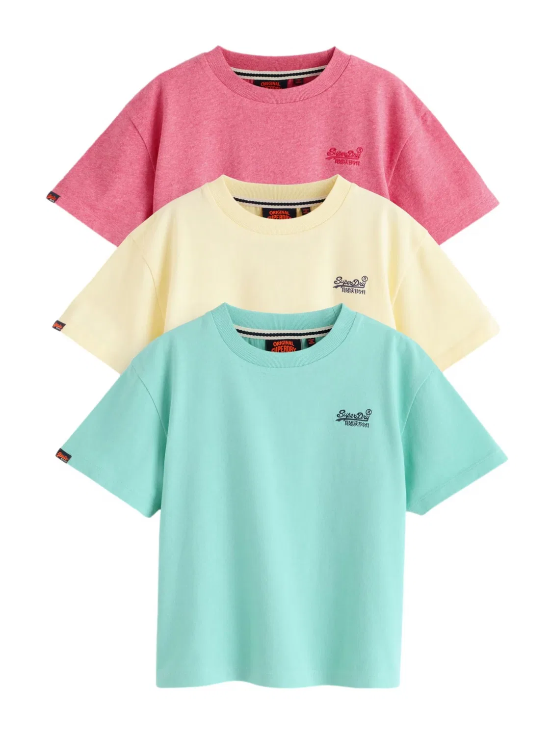 Футболка Superdry & Co, Aqua/Light Yellow/Pitaya