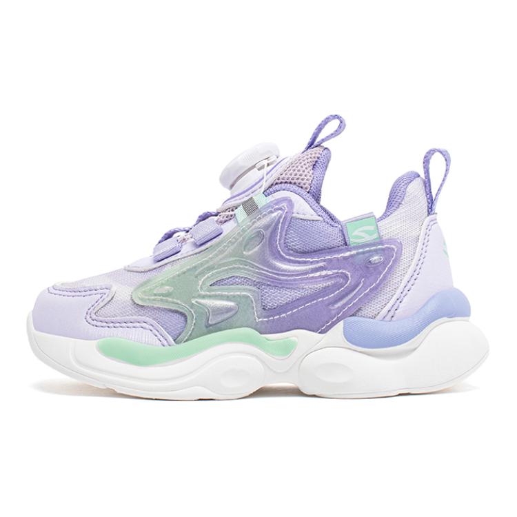 

Кроссовки для бега с низким верхом, противоскользящие, амортизирующие, дышащие, легкие, с отскоком, для детей HOBIBEAR, фиолетовый/зеленый