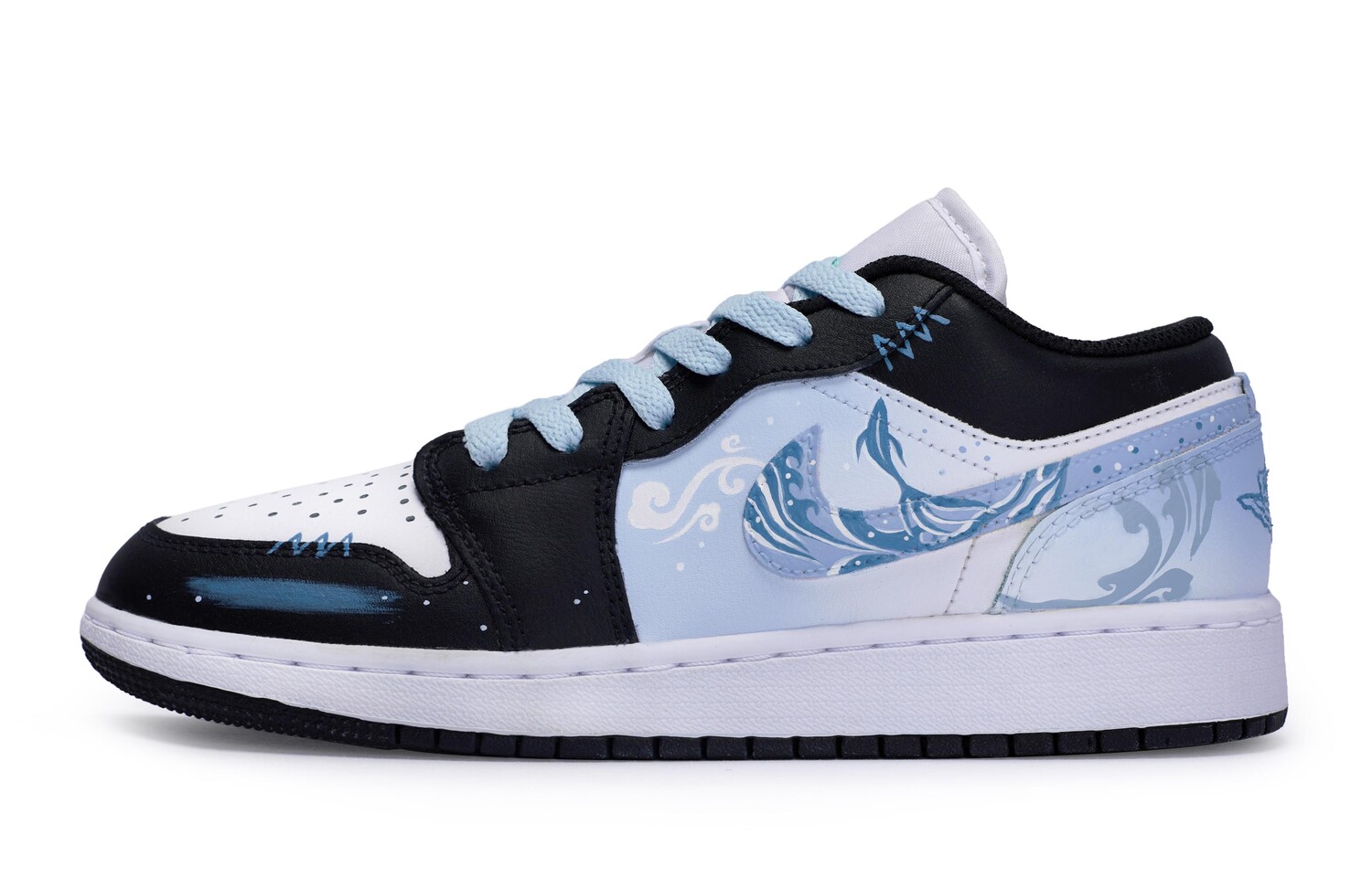 

Кроссовки Air Jordan 1 Vintage Basketball Shoes Women's Low-top Blue, синий