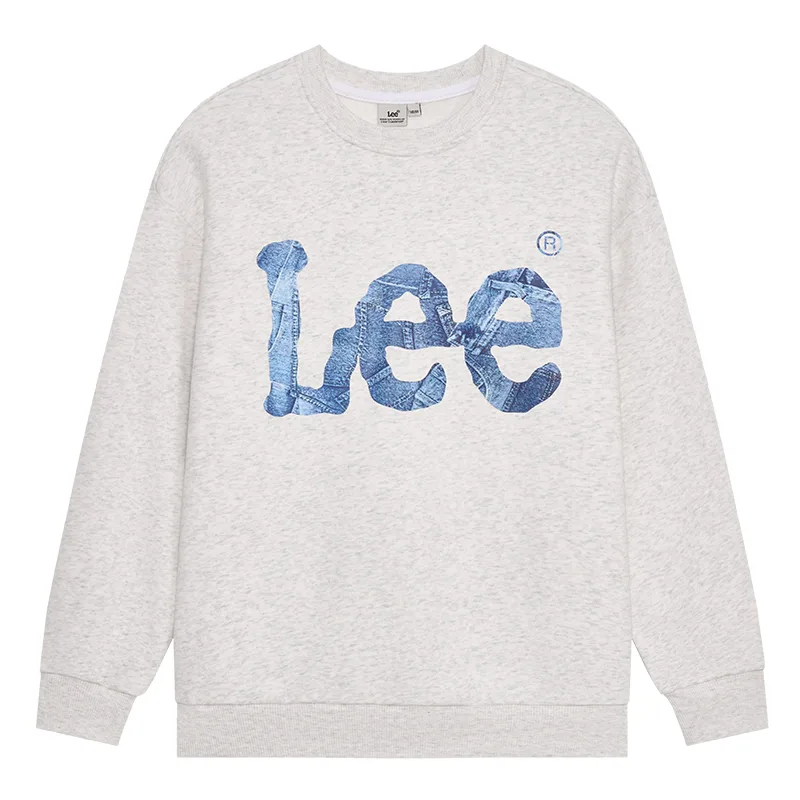 Детский свитшот с круглым вырезом Lee, White Heather Gray
