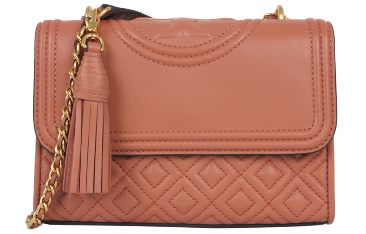 

Fleming Sheepskin Плечевая Сумка Через Плечо Маленького Размера Женская Коралловая TORY BURCH