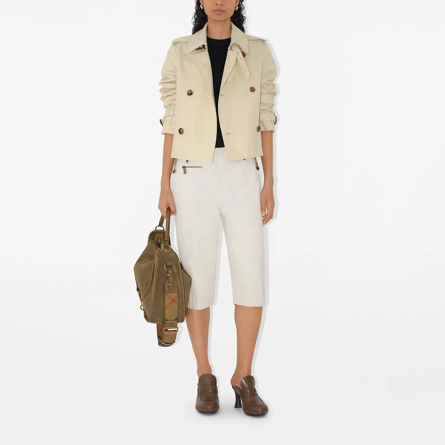 Футболка Burberry фактурная хлопковая, черный — фото 3