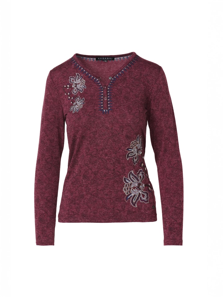 

Женская футболка с длинными рукавами и принтом красного цвета KOROSHI, Красный, Женская футболка с длинными рукавами и принтом красного цвета KOROSHI