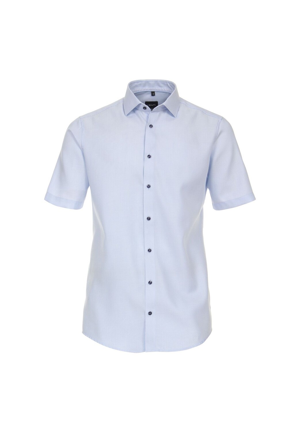 

Мужская деловая рубашка с короткими рукавами, однотонная, современного кроя Venti, светло-синий