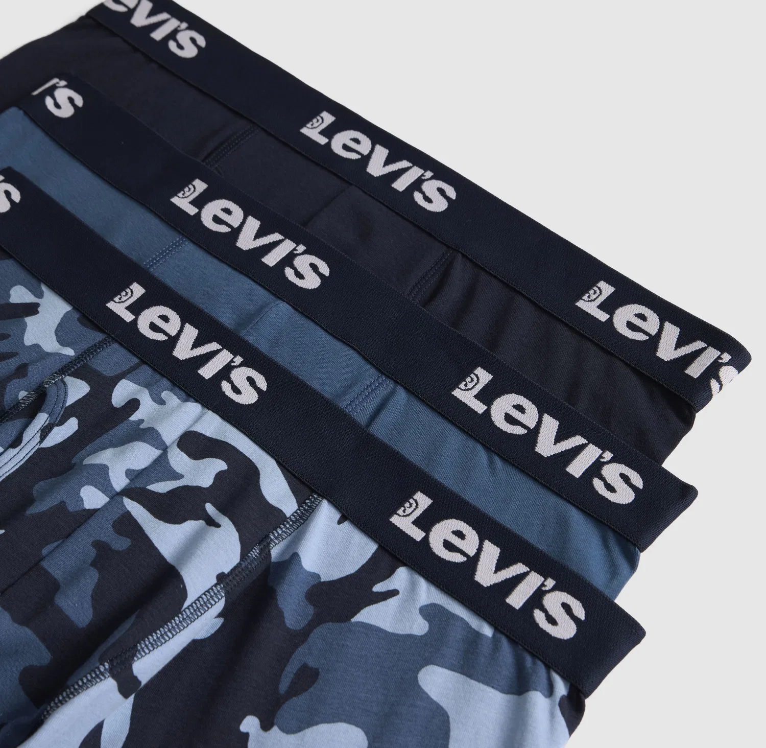 Боксеры камуфляжной расцветки (3 шт.) Levi's, Blue — фото 2