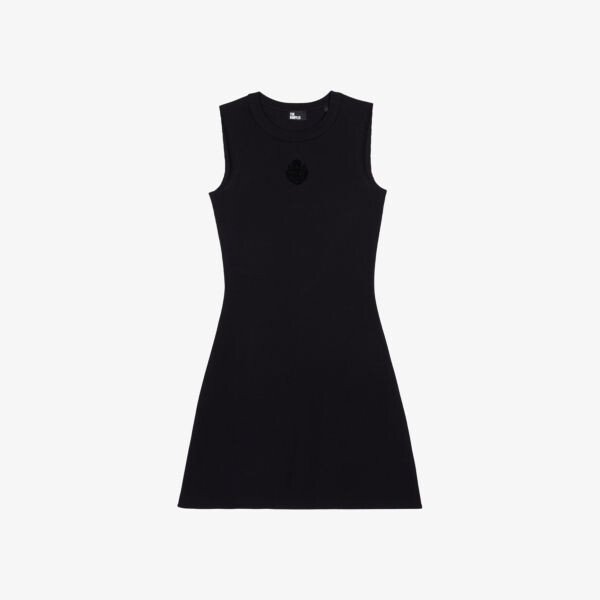 

Мини-Платье Blazon-Flocked из эластичного хлопка в рубчик The Kooples, черный