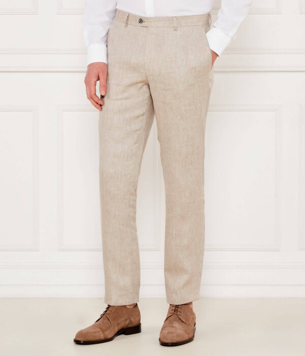

Льняные брюки denz Slim fit Oscar Jacobson, желтый