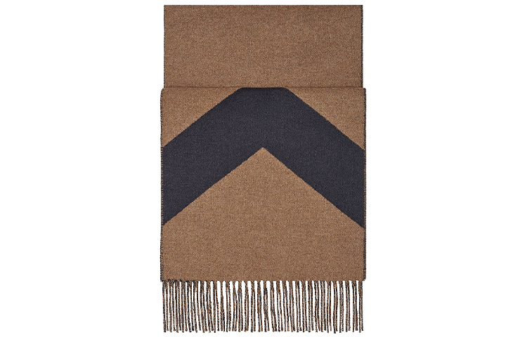 

Вязаный шарф унисекс Hermes, tan/серый черный