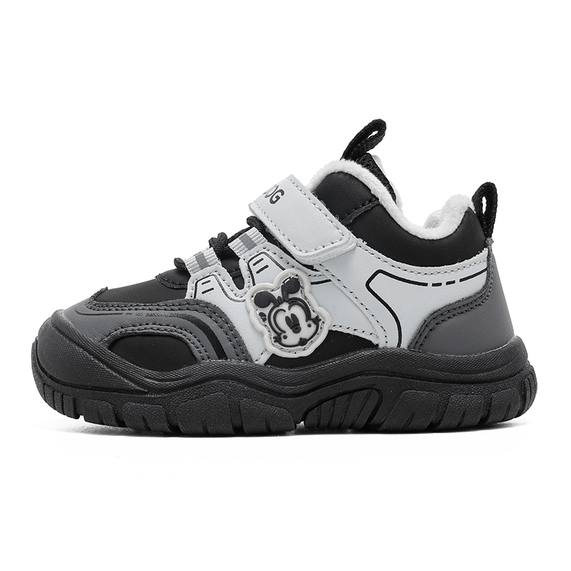 

Дышащие терморегулирующие поддерживающие низкие кроссовки для малышей BOBDOG, 55089 светло heather серый/черный (winter fleece-lined)